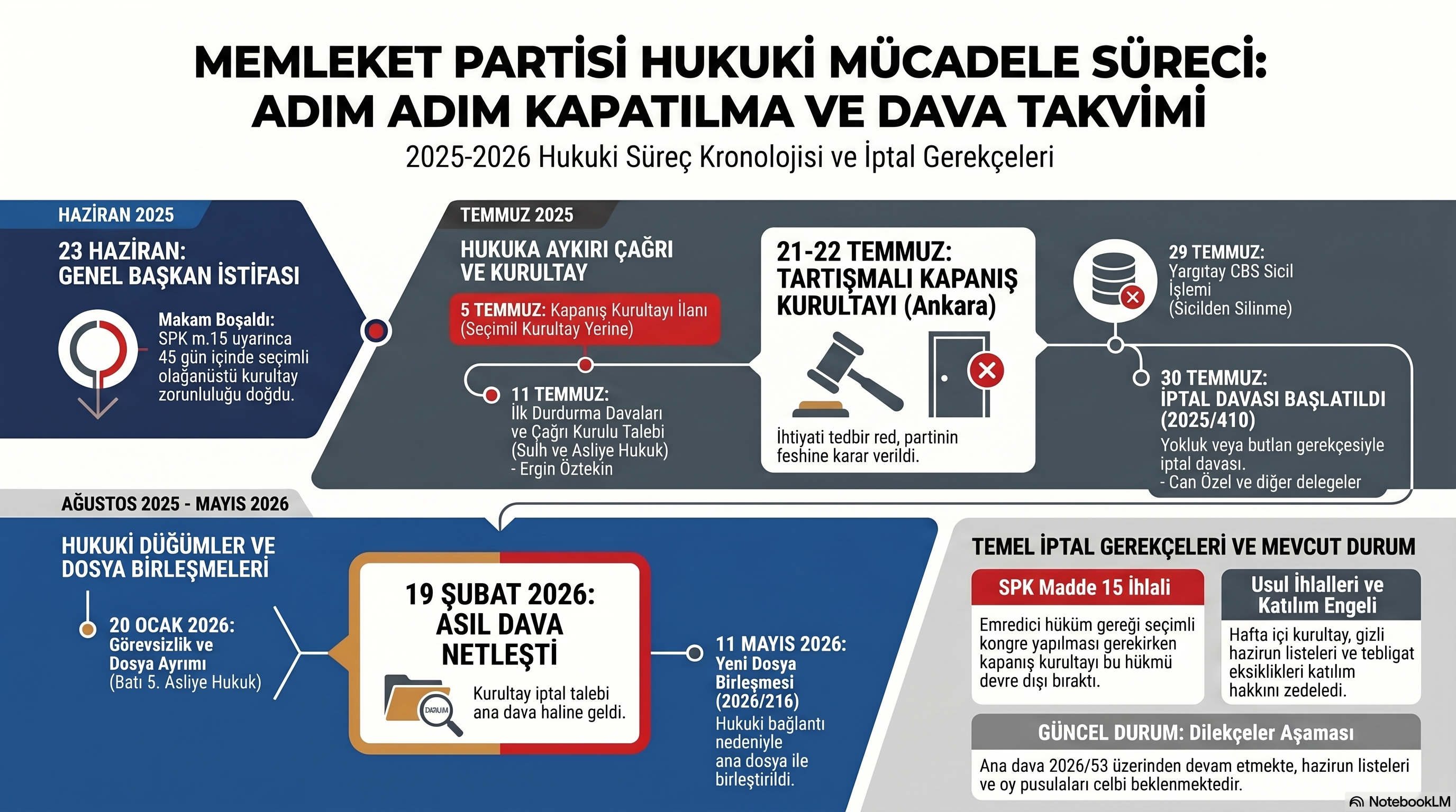 Memleket Partisi Hukuki Mücadele Süreci: Adım Adım Kapatılma ve Dava Takvimi (2025-2026)